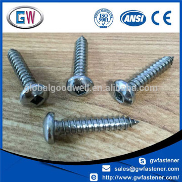 Square drive 304 stainless steel self tapper screws