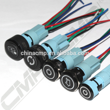 CMP IP67 plastic black illuminated push button switch