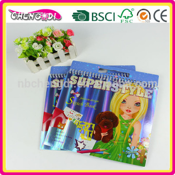 Superstyle fancy colorfull kids design sketch book