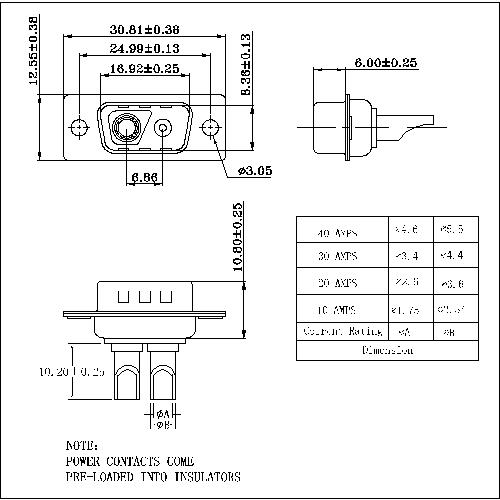 PDB2V2-MXXX POWER D-SUB 2V2 SOLDER CUP-MALE