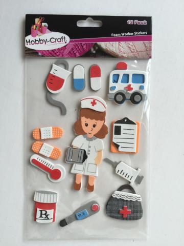 foam sticker sheet -nurse