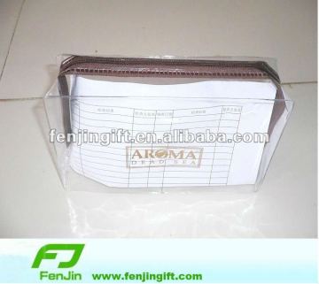 Transparent pvc vinyl bag with top zipper