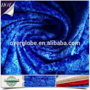 100% Polyester Dyed Crushed Velour Fabric