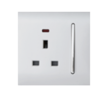 PA Series 1 Gang 13A Switched Socket