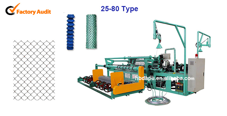 Seamless pattern chain link fence making machine