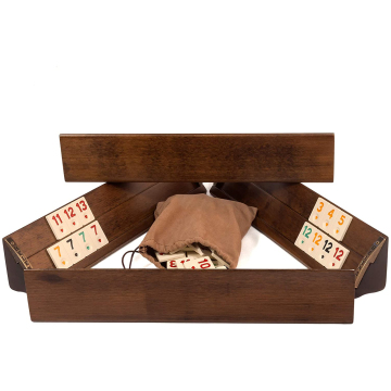 Massive Wooden Turkish Okey Game Set - Handmade Rummy Game