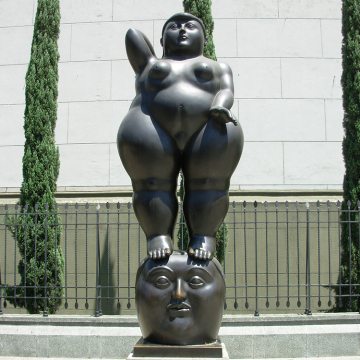 High Quality Fernando Botero life size bronze fat woman lady sculptures