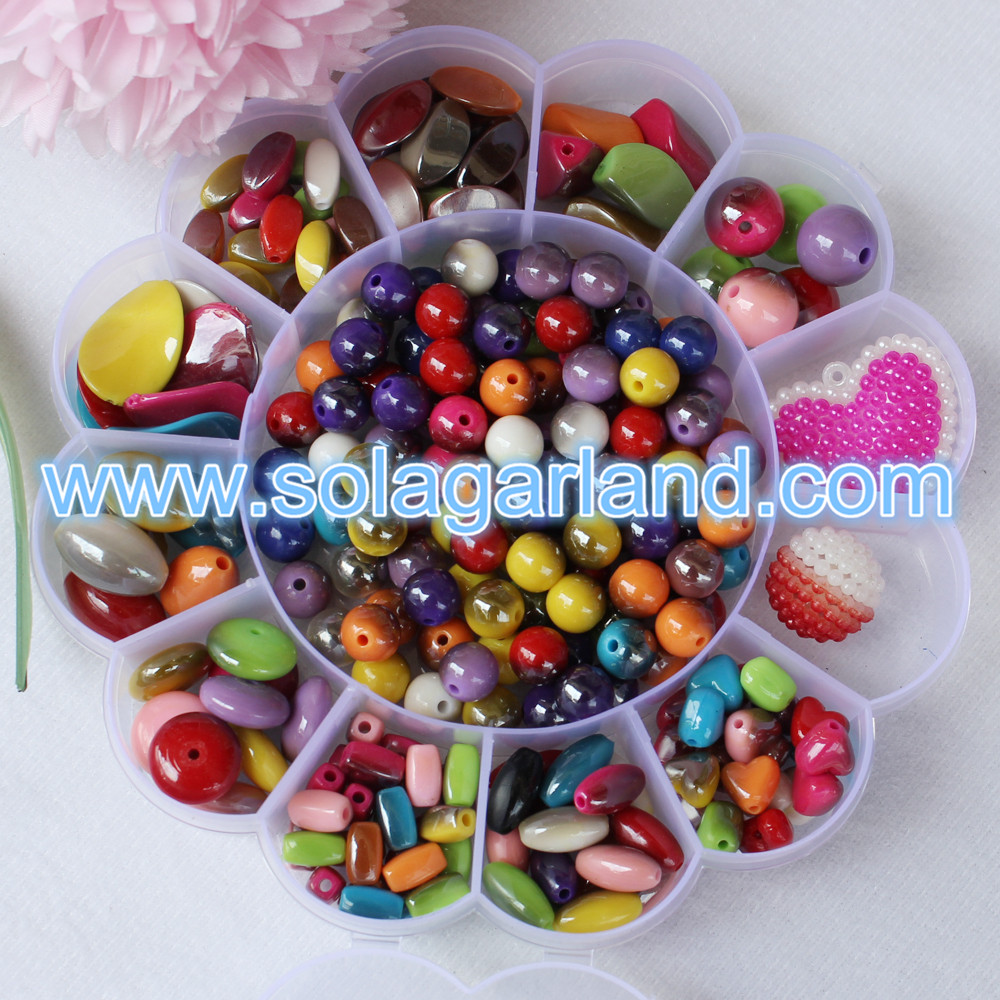 round flower plastic storage case