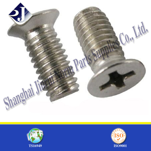 zinc plated cross recessed countersunk head screw made in china hexagon cross screw cross head bolt