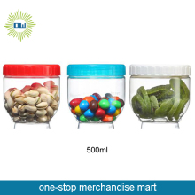 transparent plastic cosmetic jar