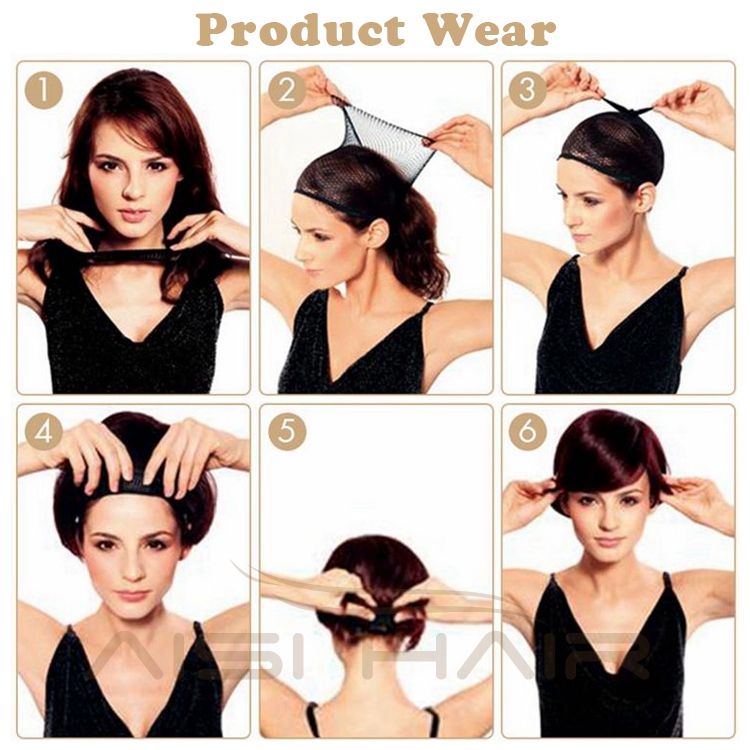 Aisi Hair Double Drawn Raw European No Glue No Gel Short 100% Real Wholesale Human Hair Wigs Colored