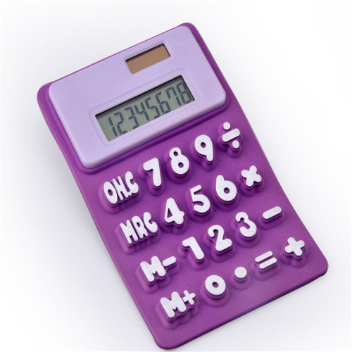 Dual Power Flexible Silicone Calculator