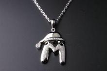 Jewellry 925 sterling silver cz pendant / large silver pend