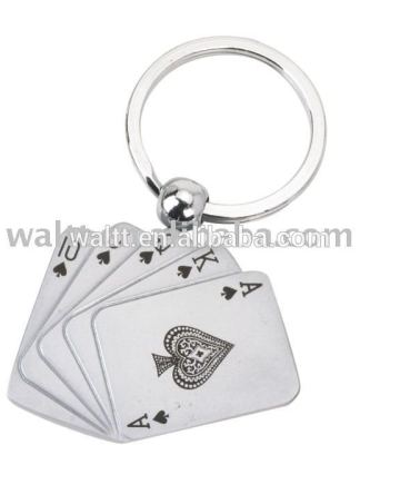 Metal Keychain, Playing Card Metal Keychain, Playing Card Keyring