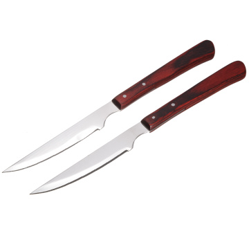 Garwin Half Tang Steakmesser mit Holzgriffen