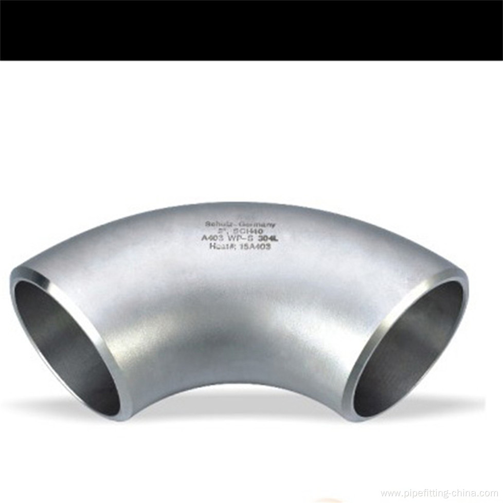 Ss304 Ss316 Sanitary Stainless Steel 90D Welded Elbow