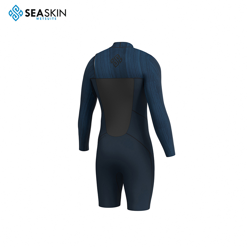 Seaskin Navy Color Neoprene Long Sleeves Springsuit Wetsuit