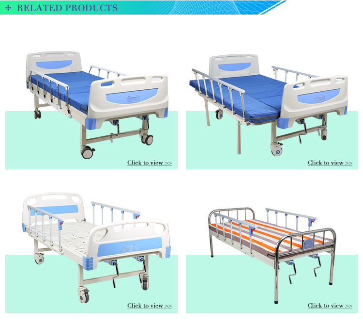 Hot Sale Adjustable Cheap Price 3 Functions Manual Hospital Bed With 2 Crank