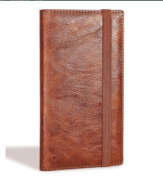 Checkbook Cover with Pen Holder and Clear Plastic Divider for Duplicate Checks