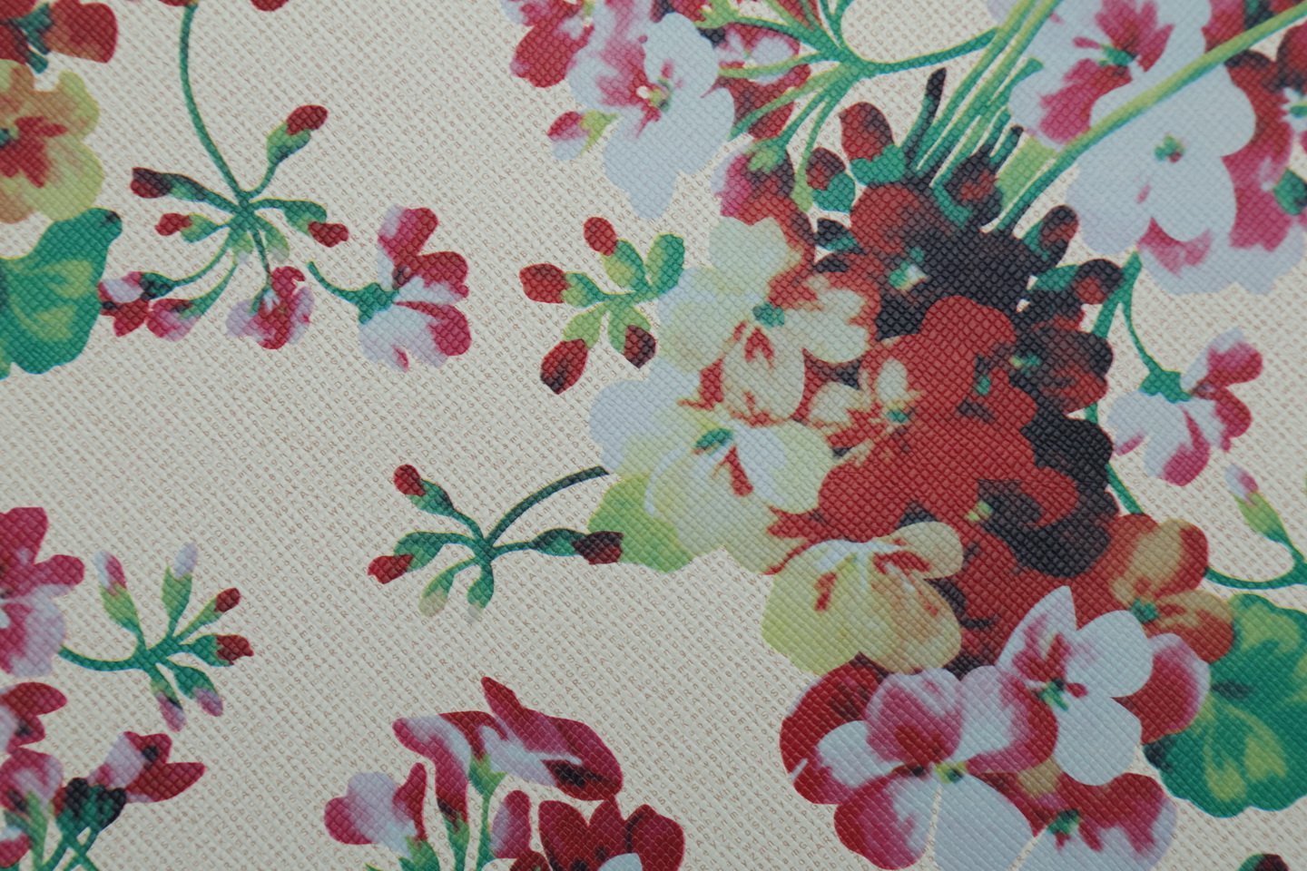 Blumendruck Pu-Leder-Edit Flower Print Pu Leather-Edit