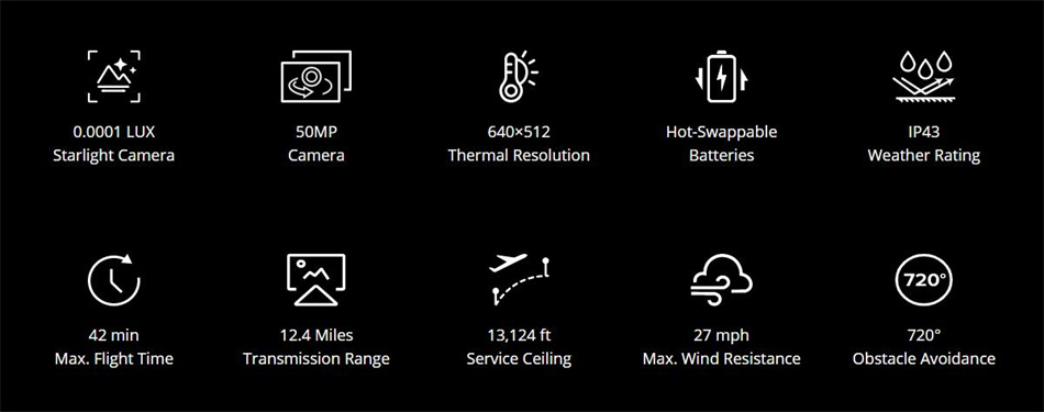 42 min Autel EVO Max 4T thermal drone No Blind Spots 8K thermal Drone with 720 degree Obstacle Avoidance
