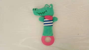 Baby plush rattles crocodile