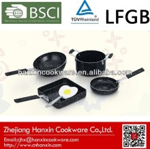 mini ceramic fry pan with white marle coating