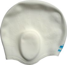 Durable Silicone Swimming Cap , Swimming Cap With Ear Guard