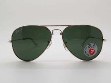 Gold Frame Folding Ray Ban Aviator Shield Sunglass Polarized Green Glass Len Rb3479 001/58