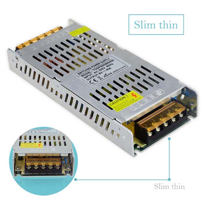 5V 40A 200w Font d&#39;alimentació de commutació prim