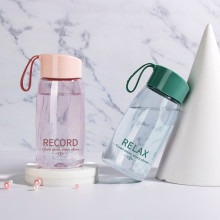 High transparent drink cup with straps and lid