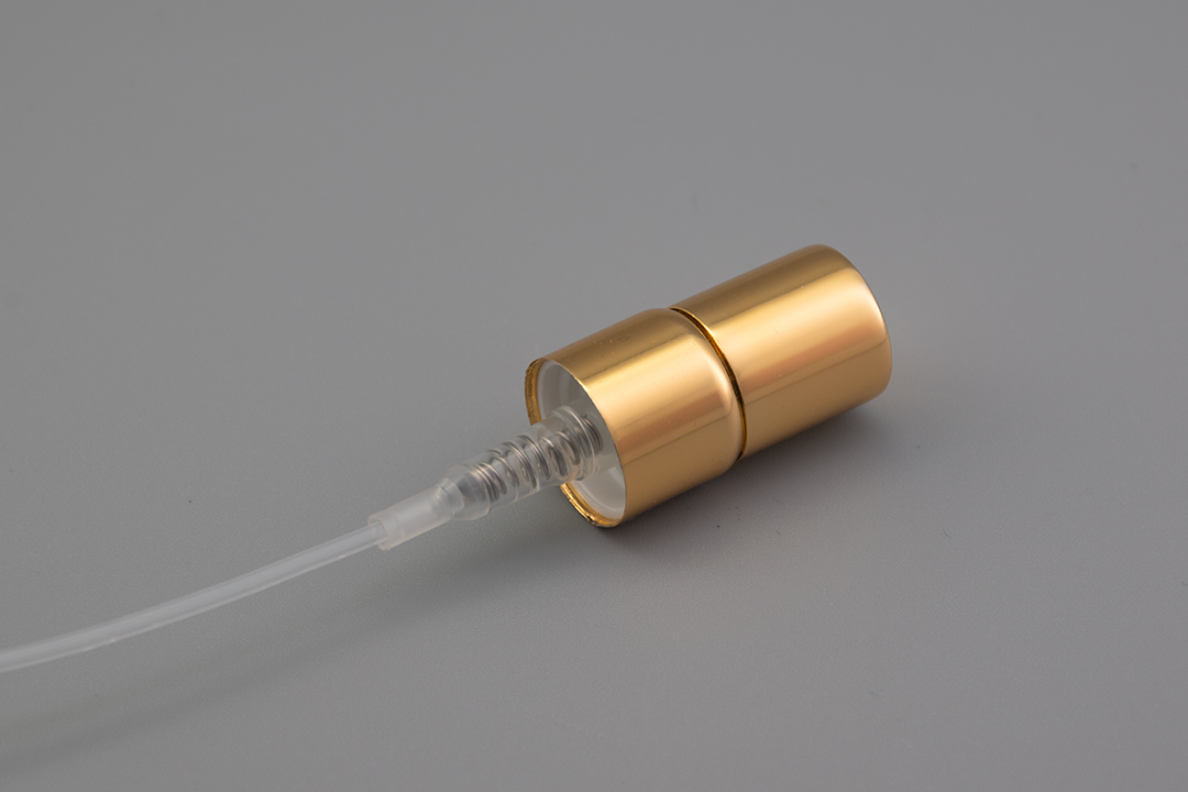Pulverizador de névoa fina de alumínio dourado brilhante 12/410 12/410 Shiny Gold Aluminum Fine Mist Sprayer