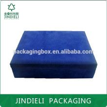 beautiful blue velvet cosmetics boxes with EVA inside