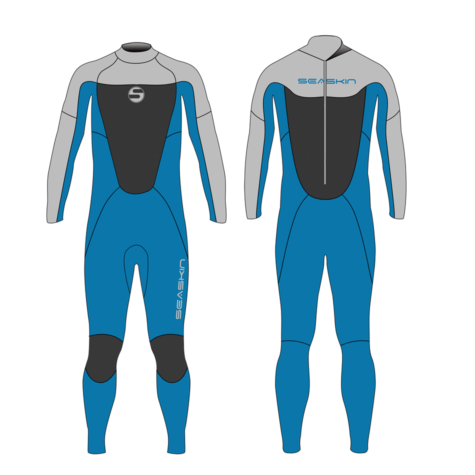 Pelle di marina da 4 mm in neoprene posteriore zip crimati di immersione