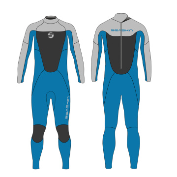 Seaskin 4mm Neopren Geri Zip Cr Dalış Wetsuits