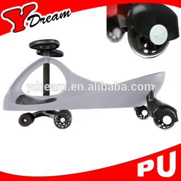 Baby Transparent PU Wheel Swing Cars With Custom Color