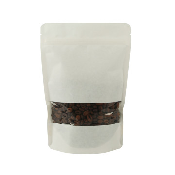 Non-Toxic Ziplock Plastic Biodegradable Coffee Bag With Clear Window