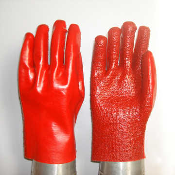 Rote PVC-beschichtete Handschuhe Terry Towting-Linning