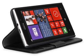 Black Nokia Lumia 929 Mobile Phone Covers / Wallet Phone Ca