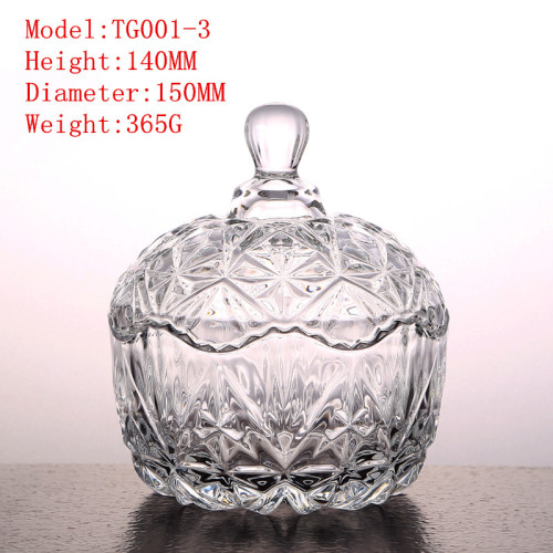 Crystal glassware candy jar glass bottle