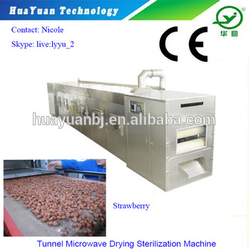 Tunnel Microwave Fruit Drying Machine / Fruit Dehydration Machine