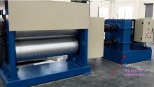 Chequered embossing machine for mild steel