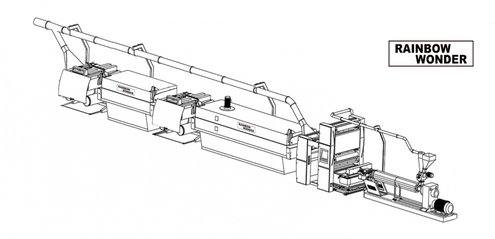 PE plastic extruder production line