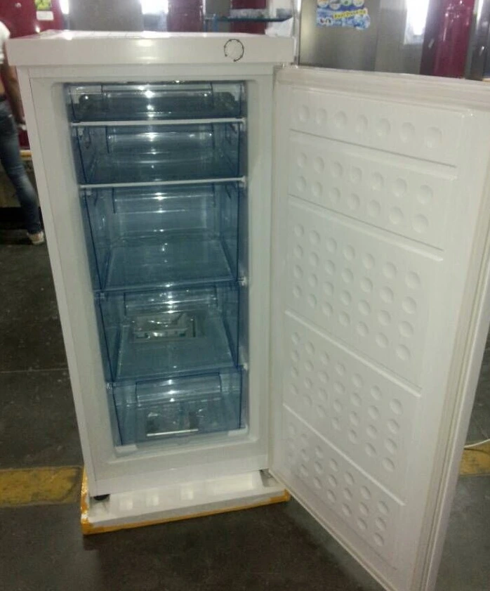 216L Sliding Door Vertical Freezer Ice Cream Deep Upright Freezer