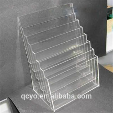 the top Letter Size Brochure Holder Clear, Black or White