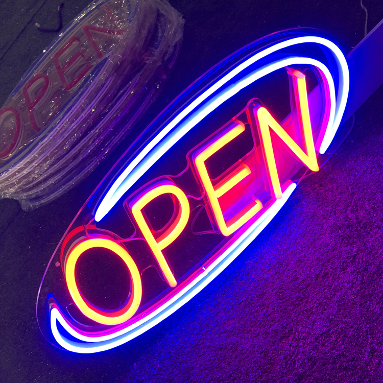 Wholesale outdoor sign led open neon logo custom led neon logo sign store restaurant display