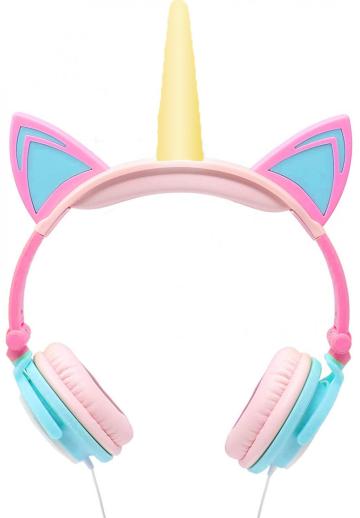 Unicorn Wired Headphone Girls Music Stereo Earphone