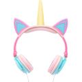 Auriculares plegables ajustables LED con orejas de gato Unicornio resplandecientes