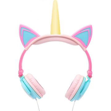 Unicorn Wired Headphone Girls Music Stereo Earphone