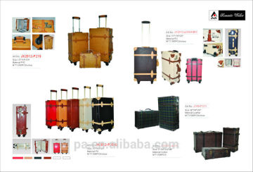 vintage trolley luggage whit vintage suitcase case